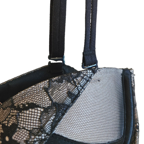 Victoria's Secret Very Sexy Multi-Way Optional Strap Bra Black Women's 32C - Picture 3 of 9